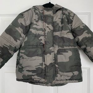 Camouflage puffer jacket size 24 months